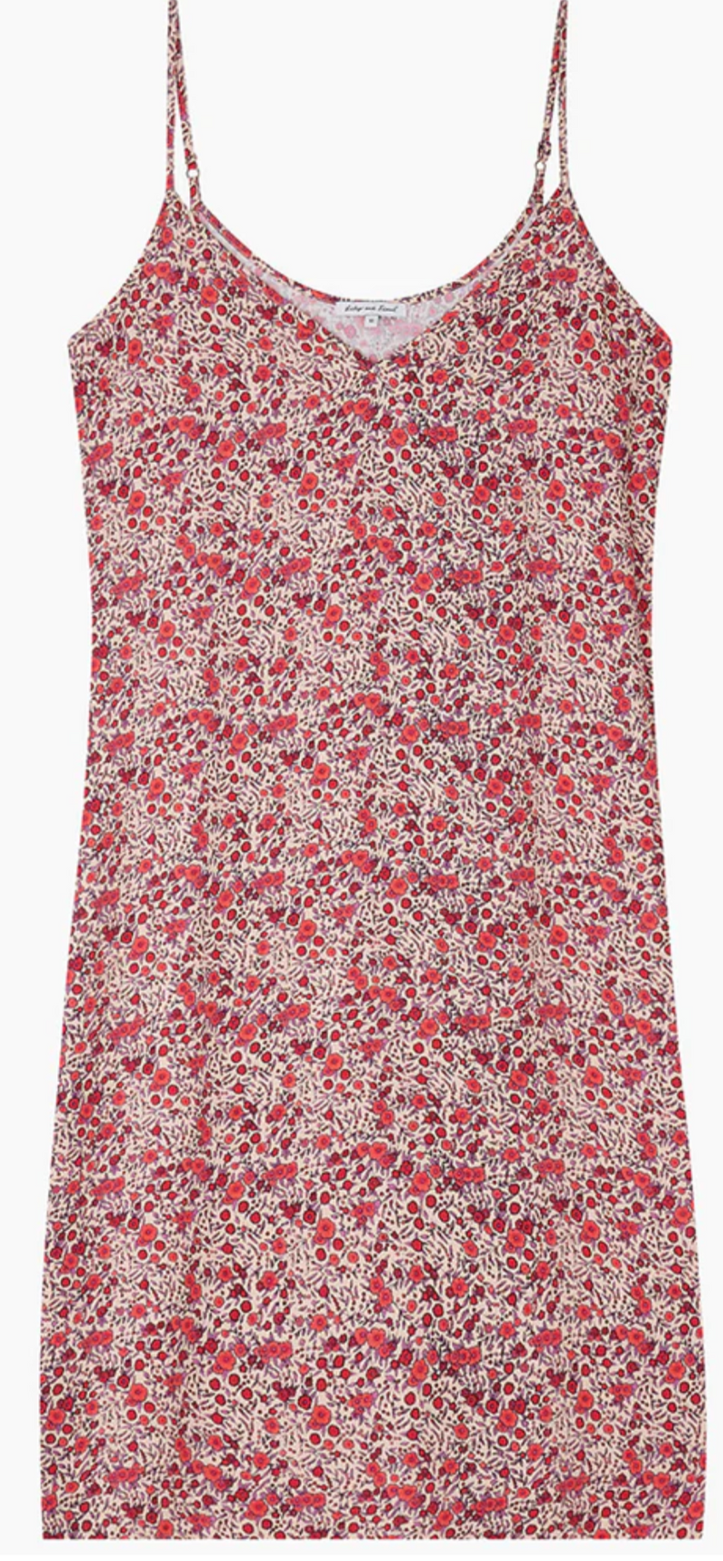 LILY AND LIONEL ROSIE SLIP DRESS VISCOSE SATIN PINK ASTER LIBERTY PRINT